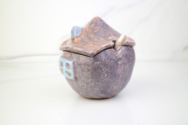 Handmade ceramic house style sugar bow - Image 3