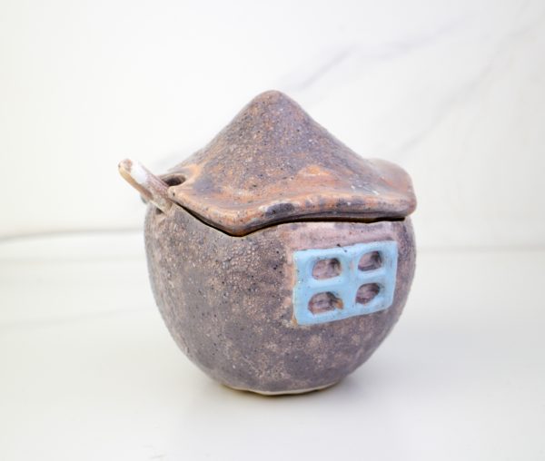 Handmade ceramic house style sugar bow - Image 4