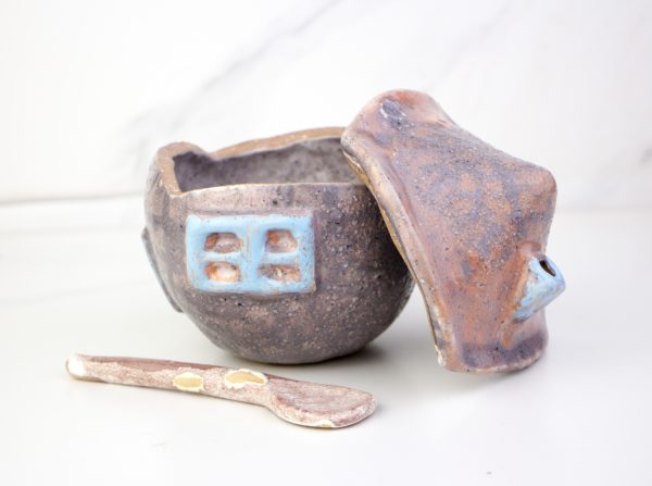 Handmade ceramic house style sugar bow - Image 7