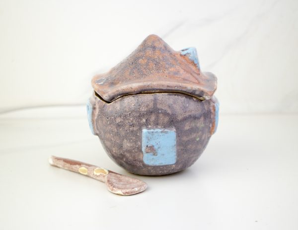 Handmade ceramic house style sugar bow - Image 9