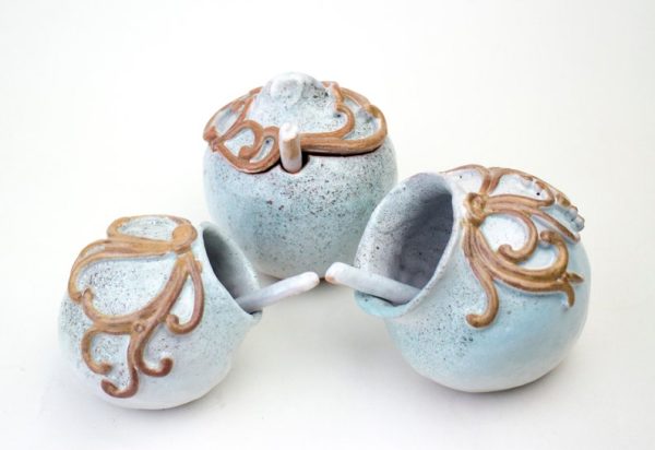 Pitcher ceramic Salt and Pepper Cellar Set, Handmade Salt Cellar with Spoon, Contemporary Spices Dish, Salt Pot, Salt Pepper Pot, Sugar bowl - Image 6