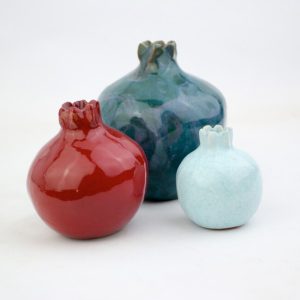 Pomegranate set, Handmade gift, Home decor ideas, Ceramic pomegranate, Pottery, wedding gifts,  interior decor, Pomegranate Art, home decor