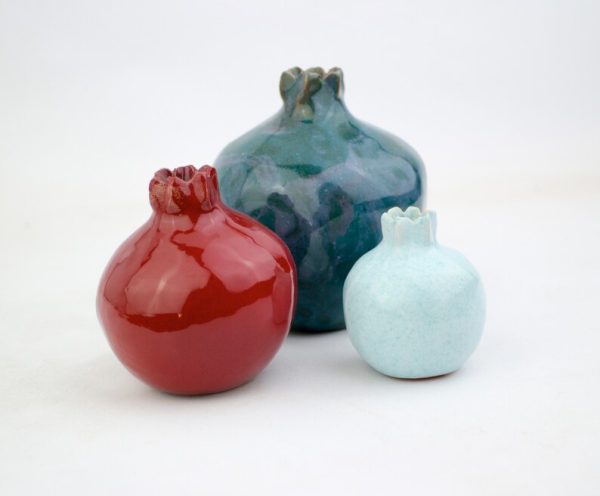 Pomegranate set, Handmade gift, Home decor ideas, Ceramic pomegranate, Pottery, wedding gifts,  interior decor, Pomegranate Art, home decor