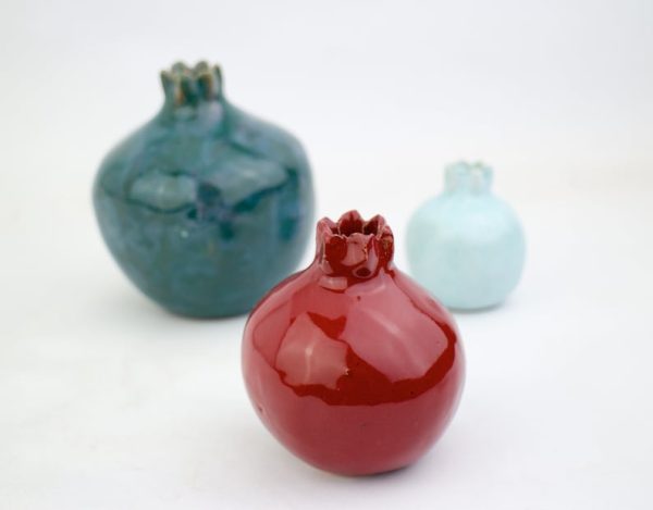 Pomegranate set, Handmade gift, Home decor ideas, Ceramic pomegranate, Pottery, wedding gifts,  interior decor, Pomegranate Art, home decor - Image 5