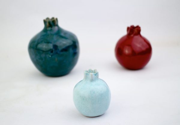 Pomegranate set, Handmade gift, Home decor ideas, Ceramic pomegranate, Pottery, wedding gifts,  interior decor, Pomegranate Art, home decor - Image 3