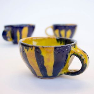 Handmade glazed ceramic mug set 3 in 1 , latte mug , coffee  mug, Stoneware mug, pottery mug, ceramics and pottery, coffee mug, set