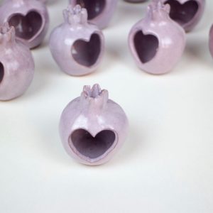 Wedding favors, Handmade ceramic pomegranate, pink pomegranate, ceramic, pomegranate vase, ceramics and pottery, wedding favor for guest