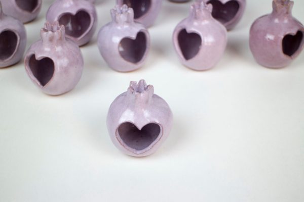 Wedding favors, Handmade ceramic pomegranate, pink pomegranate, ceramic, pomegranate vase, ceramics and pottery, wedding favor for guest
