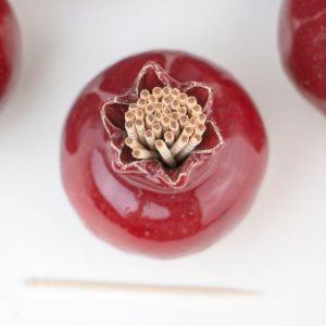Wedding favors , Handmade ceramic pomegranate, red pomegranate, ceramic,  ceramics and pottery, ceramic wedding favor box