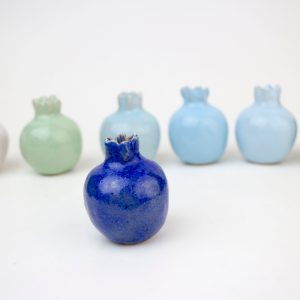 Blue Wedding favors, Handmade ceramic pomegranate, blue pomegranate,  pomegranate vase, ceramics and pottery, ceramic wedding favor box