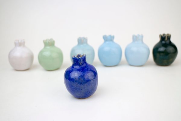 Blue Wedding favors, Handmade ceramic pomegranate, blue pomegranate,  pomegranate vase, ceramics and pottery, ceramic wedding favor box