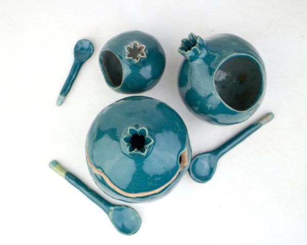 Sugar bowl and  cellar Set 3 in 1 ,Handmade Ceramic sugar bowl set, kitchen cellar set, sugar bowl set, ceramic Salt and Pepper Pinch Bowl