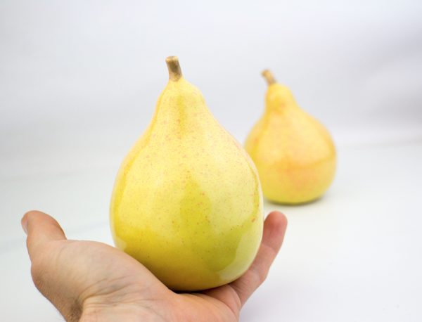 Handmade ceramic set of pears, Wedding reception, ceramic pear, for gift, ceramics and pottery, Interior decoration pear, sculpted fruit