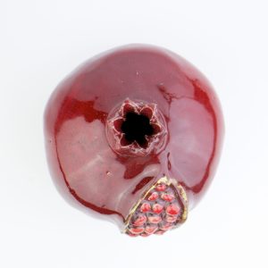 Pomegranate cracked style handmade, pomegranate, ceramic, ceramic pomegranate, ceramics and pottery, red ceramics, symbol for good fortune