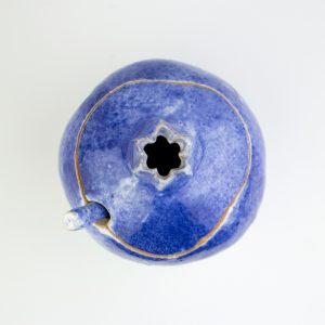 Handmade  pomegranate sugar bowl with spoon, Cobalt Sugar bowl, spoon, ceramic, Ceramic sugar bowl, handmade sugar bowl, ceramic and pottery