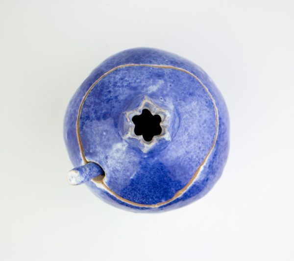 Handmade  pomegranate sugar bowl with spoon, Cobalt Sugar bowl, spoon, ceramic, Ceramic sugar bowl, handmade sugar bowl, ceramic and pottery