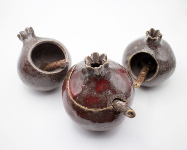 Sugar bowl and  cellar Set 3 in 1 ,Handmade Ceramic sugar bowl set, kitchen cellar set, ceramic set, sugar bowl set, ceramic set, ceramic