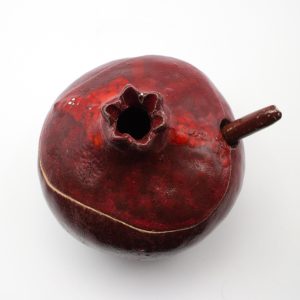 Handmade red pomegranate sugar bowl, ceramic sugar bowl, sugar bowl with spoon, handmade bowl, pomegranate ceramic, ceramics and pottery