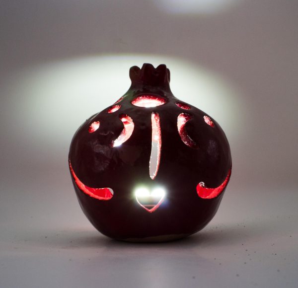 Wedding favors, Pomegranate ceramic candlestick, Ceramic Luminaries, handmade, candle holder, candle lantern, ceramics and pottery, modern,