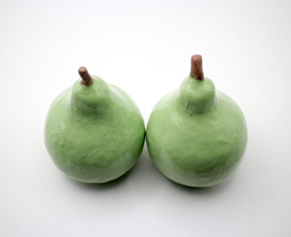 Handmade ceramic set of pears, Wedding reception, ceramic pear, for gift, ceramics and pottery, Interior decoration pear, sculpted fruit