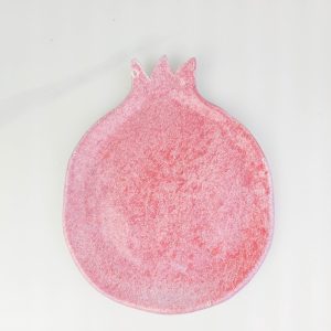 Handmade pomegranate ceramic dish, handmade dish, ceramic ring dish, ceramic plate pomegranate, pomegranate ceramic, pomegranate tea saucers