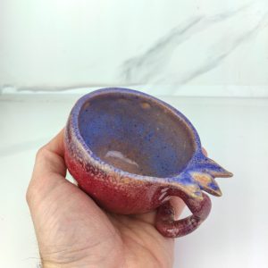 Red,  handmade ceramic red coffee cup, tea cup, pinch pot, coffee cup, ceramics and pottery, Stoneware mug, pomegranate mug, hand building