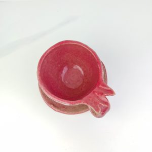 Pomegranate Cup, Ceramic Pomegranate cup, Handmade ceramic pomegranate cup, pinch pot, pomegranate cup, ceramics and pottery