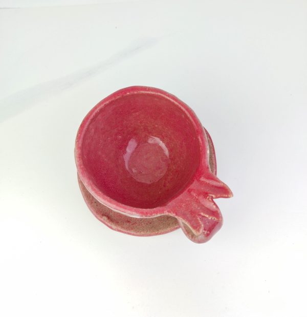 Pomegranate Cup, Ceramic Pomegranate cup, Handmade ceramic pomegranate cup, pinch pot, pomegranate cup, ceramics and pottery