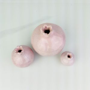 Handmade ceramic pomegranate, ceramics and pottery, wedding gift, wedding guest gift, pomegranate, red pomegranate, for gift, pink ceramics
