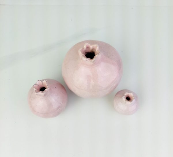 Handmade ceramic pomegranate, ceramics and pottery, wedding gift, wedding guest gift, pomegranate, red pomegranate, for gift, pink ceramics