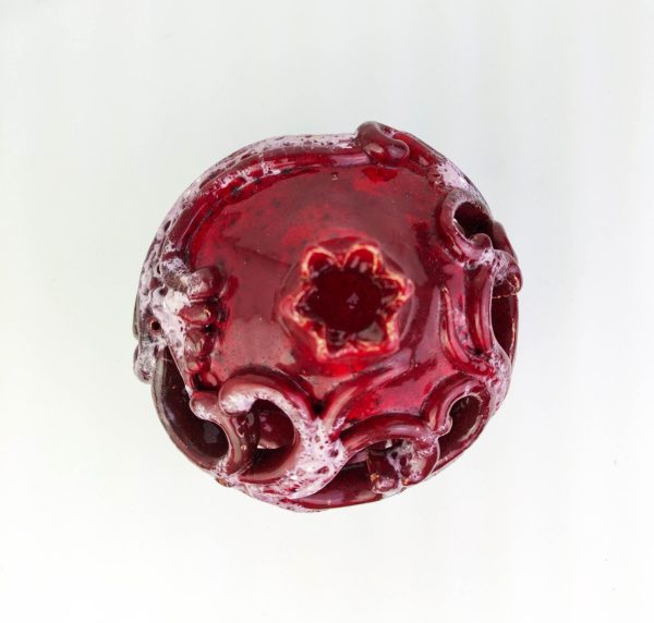 Ceramic Pomegranate with ornaments, Wedding favors, Ceramic Pomegranate Candlestick, pottery, favors, Ceramic Luminaries, candle lantern