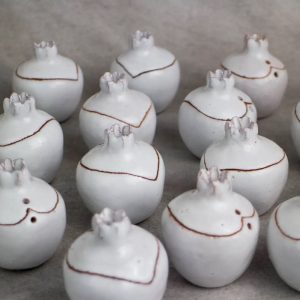 White Pomegranate wedding favor and gift,  ceramic secret box pomegranate, pomegranate, ceramic pomegranate, wedding favor, wedding gift