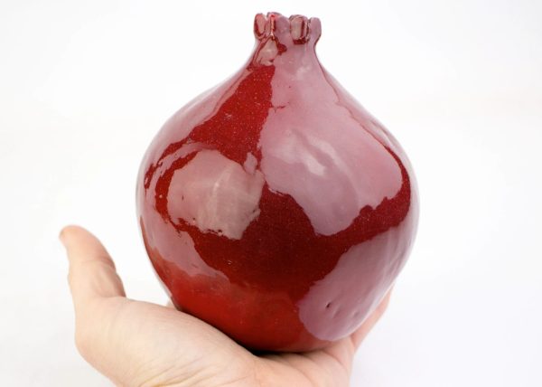 5" Pomegranate, handmade ceramic pomegranate, ceramic and pottery, ceramic, decor pomegranate, interior decor, home decor,  art vessel, gift - Image 2