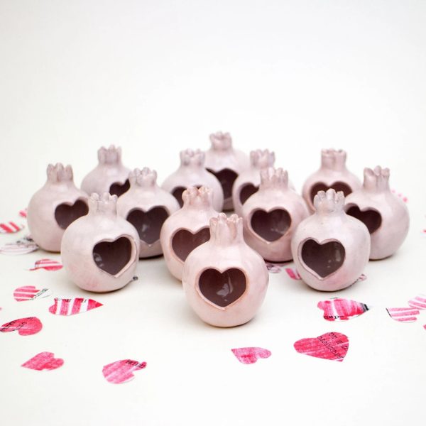 Wedding favors, Handmade ceramic pomegranate, pink pomegranate, ceramic, pomegranate vase, ceramics and pottery, wedding favor for guest - Image 2