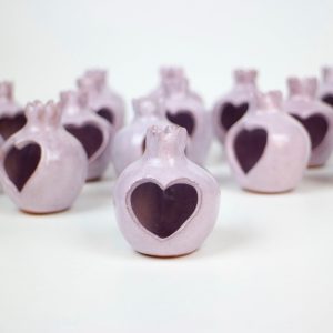 Wedding favors, Handmade ceramic pomegranate, purple pomegranate, ceramic, pomegranate vase, ceramics and pottery, wedding favor for guest