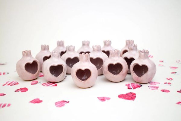 Wedding favors, Handmade ceramic pomegranate, pink pomegranate, ceramic, pomegranate vase, ceramics and pottery, wedding favor for guest - Image 4