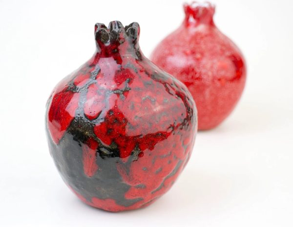 Handmade pomegranate 2 in 1, Home Decor, ceramic vase, art vessel, ceramic, ceramic pomegranate, ceramics and pottery, red ceramics, gift