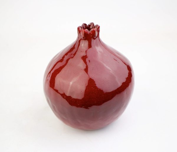 5" Pomegranate, handmade ceramic pomegranate, ceramic and pottery, ceramic, decor pomegranate, interior decor, home decor,  art vessel, gift