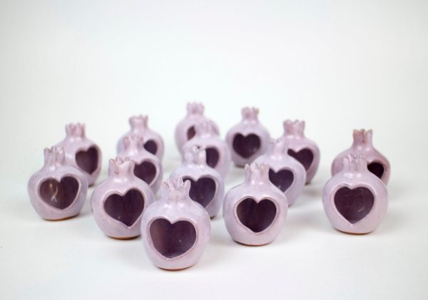 Wedding favors, Handmade ceramic pomegranate, purple pomegranate, ceramic, pomegranate vase, ceramics and pottery, wedding favor for guest - Image 3