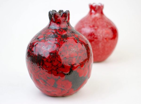 Handmade pomegranate 2 in 1, Home Decor, ceramic vase, art vessel, ceramic, ceramic pomegranate, ceramics and pottery, red ceramics, gift - Image 5