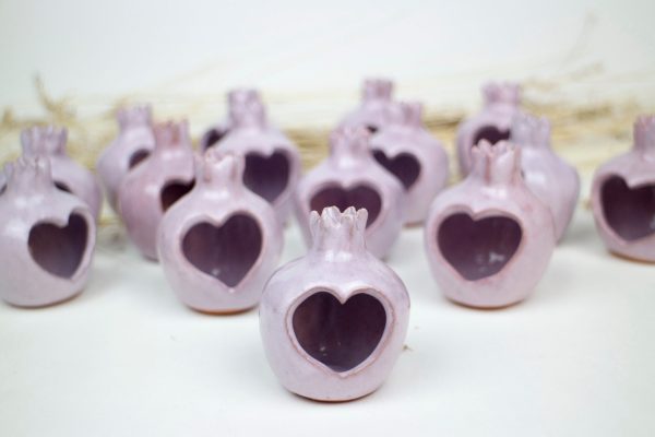 Wedding favors, Handmade ceramic pomegranate, purple pomegranate, ceramic, pomegranate vase, ceramics and pottery, wedding favor for guest - Image 4