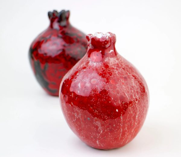 Handmade pomegranate 2 in 1, Home Decor, ceramic vase, art vessel, ceramic, ceramic pomegranate, ceramics and pottery, red ceramics, gift - Image 6