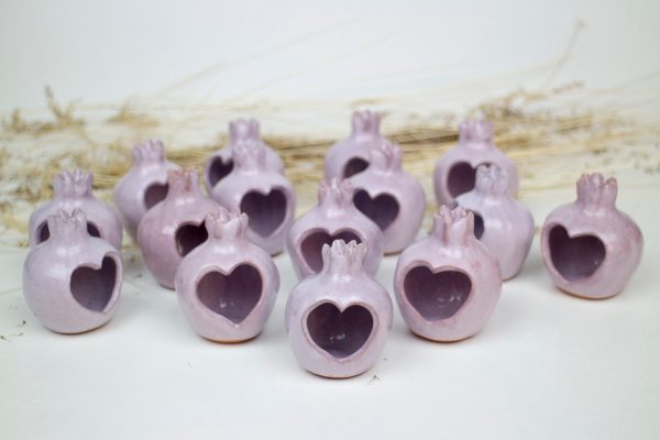 Wedding favors, Handmade ceramic pomegranate, purple pomegranate, ceramic, pomegranate vase, ceramics and pottery, wedding favor for guest - Image 5