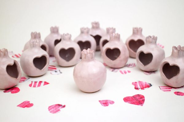 Wedding favors, Handmade ceramic pomegranate, pink pomegranate, ceramic, pomegranate vase, ceramics and pottery, wedding favor for guest - Image 7