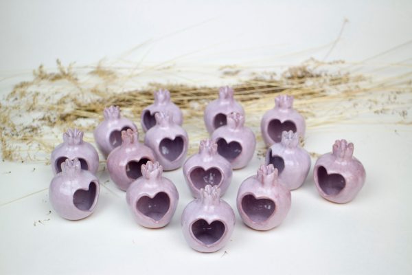 Wedding favors, Handmade ceramic pomegranate, purple pomegranate, ceramic, pomegranate vase, ceramics and pottery, wedding favor for guest - Image 6