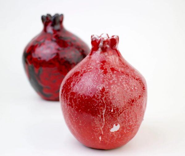 Handmade pomegranate 2 in 1, Home Decor, ceramic vase, art vessel, ceramic, ceramic pomegranate, ceramics and pottery, red ceramics, gift - Image 8