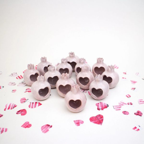 Wedding favors, Handmade ceramic pomegranate, pink pomegranate, ceramic, pomegranate vase, ceramics and pottery, wedding favor for guest - Image 9