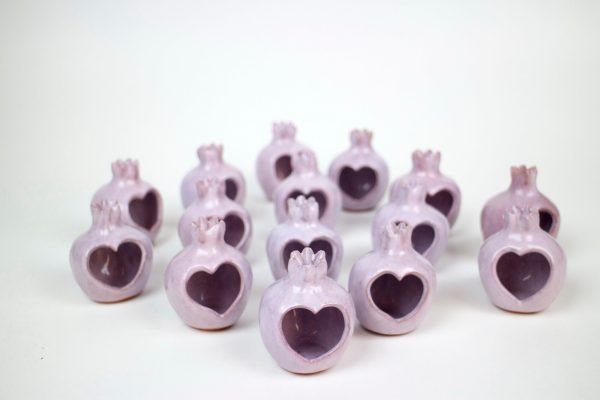 Wedding favors, Handmade ceramic pomegranate, purple pomegranate, ceramic, pomegranate vase, ceramics and pottery, wedding favor for guest - Image 9
