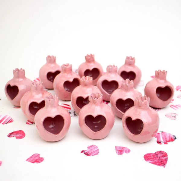 Wedding favors, Handmade ceramic pomegranate, pink pomegranate, ceramic, pomegranate vase, ceramics and pottery, wedding favor for guest