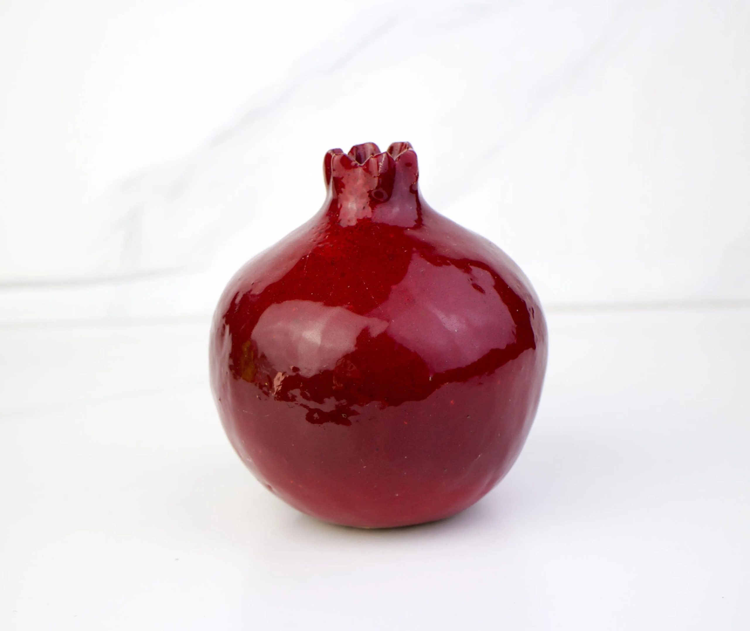 Pomegranate cracked style handmade, pomegranate, ceramic, ceramic pomegranate, ceramics and pottery, red ceramics, symbol for good fortune - Image 4